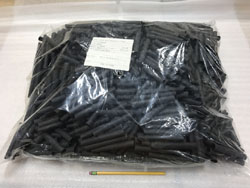 O2B2 1/2 Dual wall, adhesive lined Black heat shrink cut to 4 in length 1000pcs bags