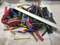 Remnants of miscellaneous heat shrink tubing